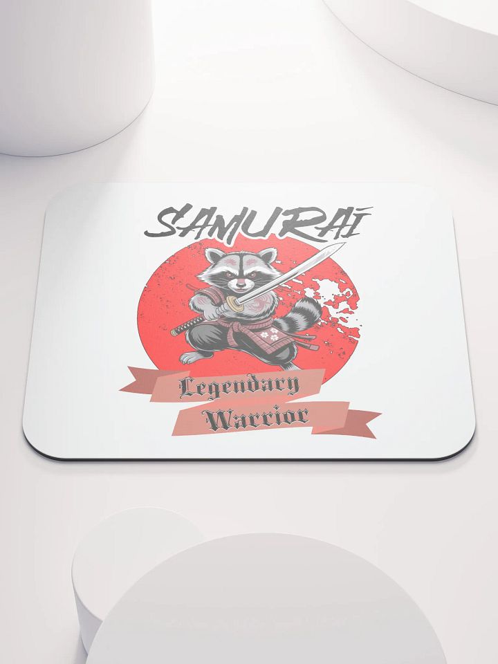 Samurai Legendary Warrior Raccoon Mouse Pad product image (2)