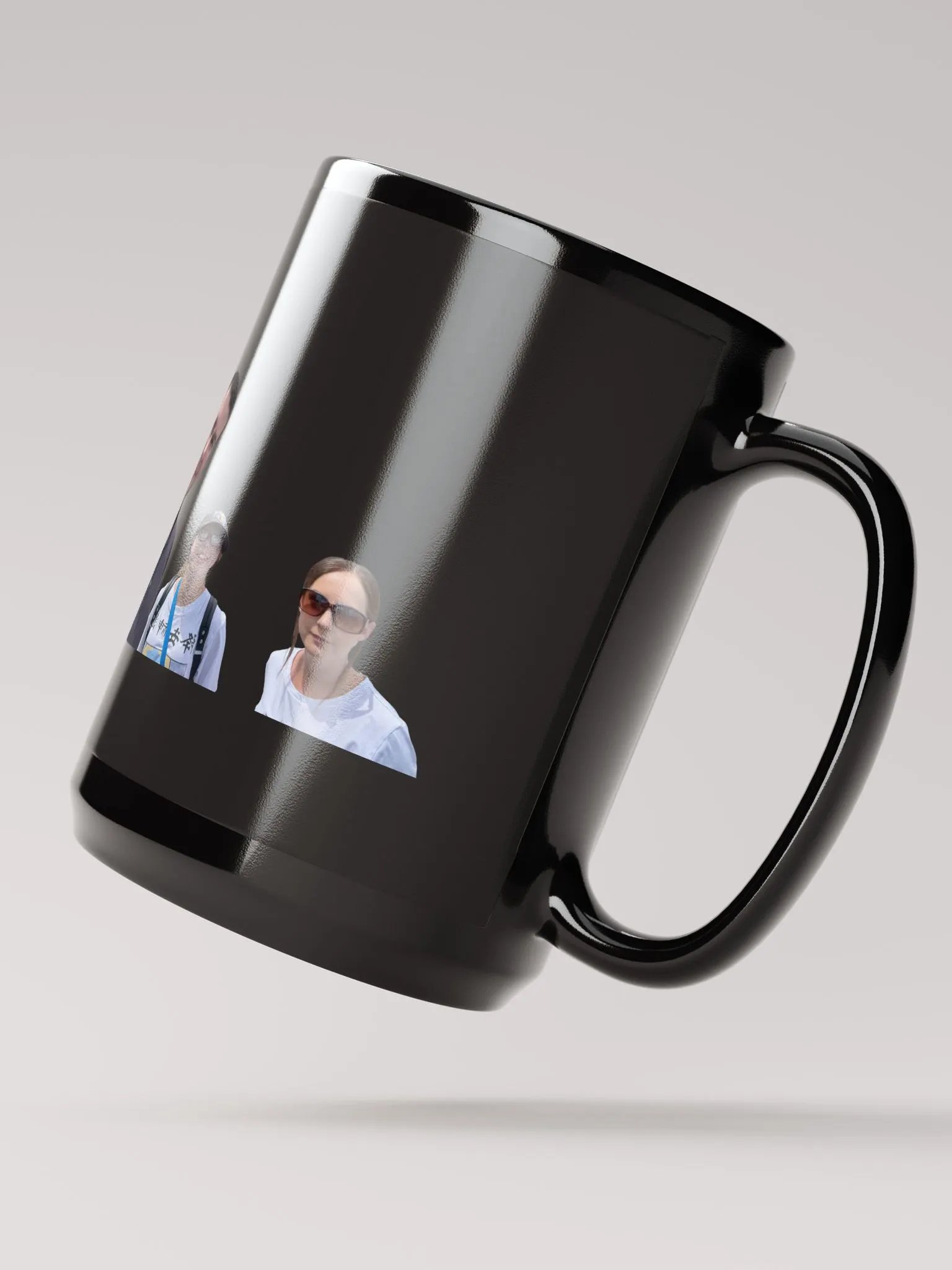 Our Micro Family Logo & Family Photo 15 oz Black Mug product image (2)