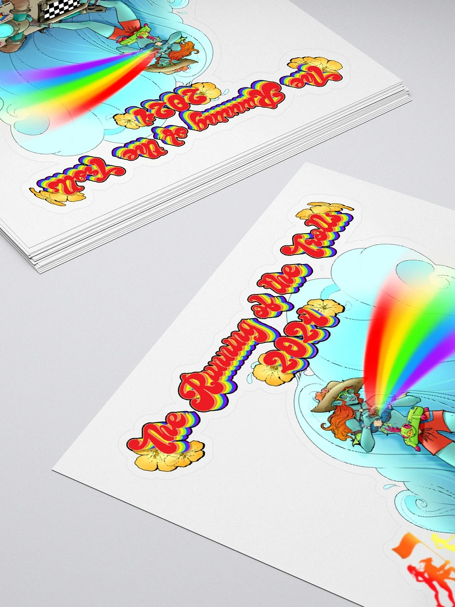 Running of the Trolls Rainbow Cut Sticker by Mischi product image (4)
