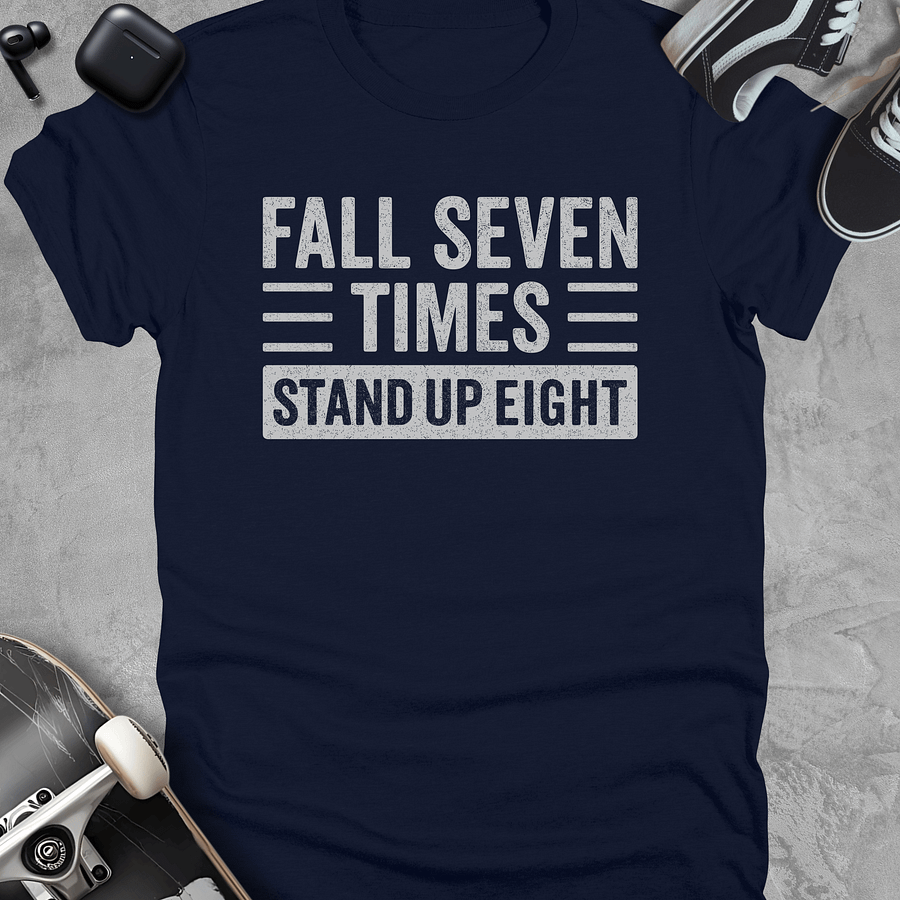 Fall seven times, Skateboarding t-shirt, Unisex product image (3)