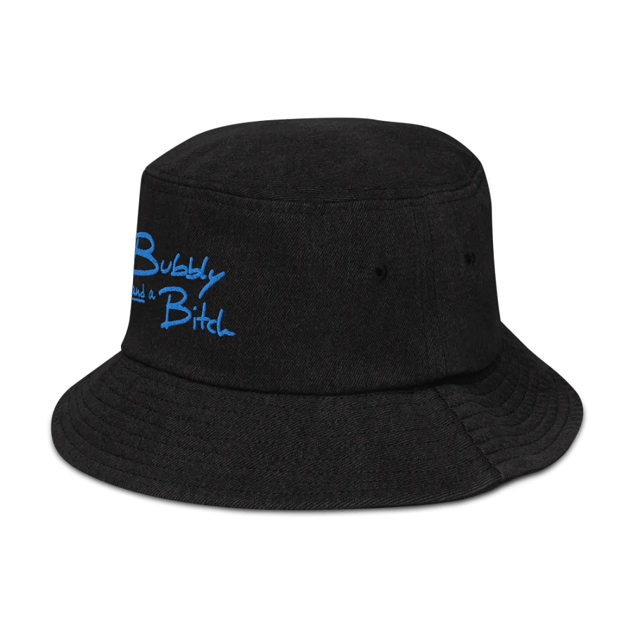 Bubbly and a B*tch (teal) embroidered denim bucket hat product image (4)
