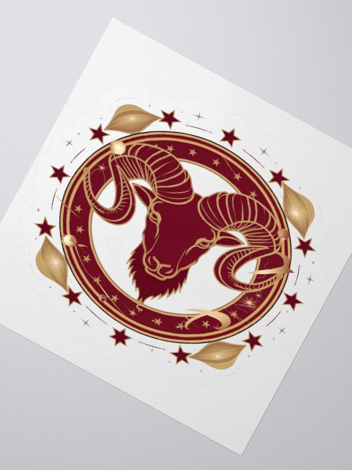 Aries Zodiac Kisscut Sticker - Exclusive Design by TDS Music product image (4)