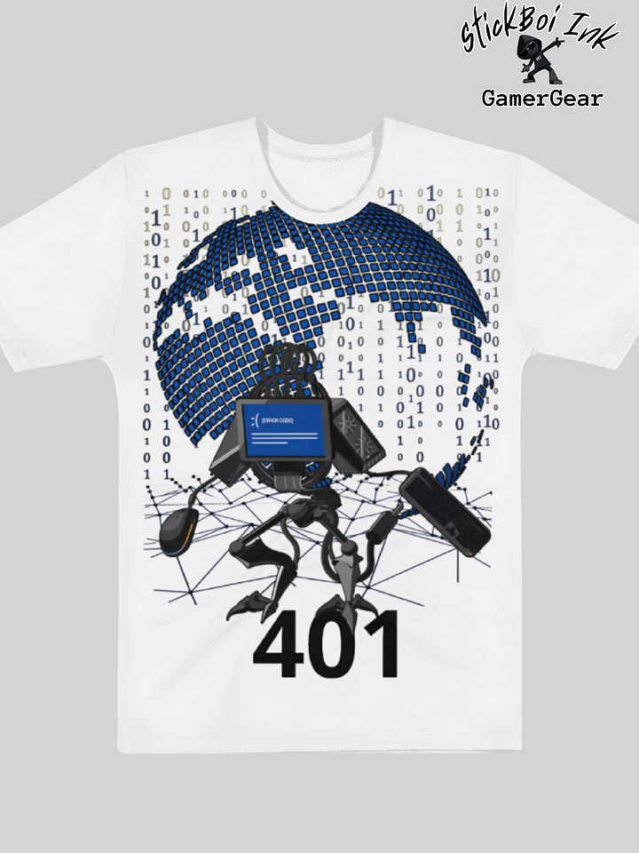 Gamer shirt - Error 401 by StickBoi Ink product image (1)