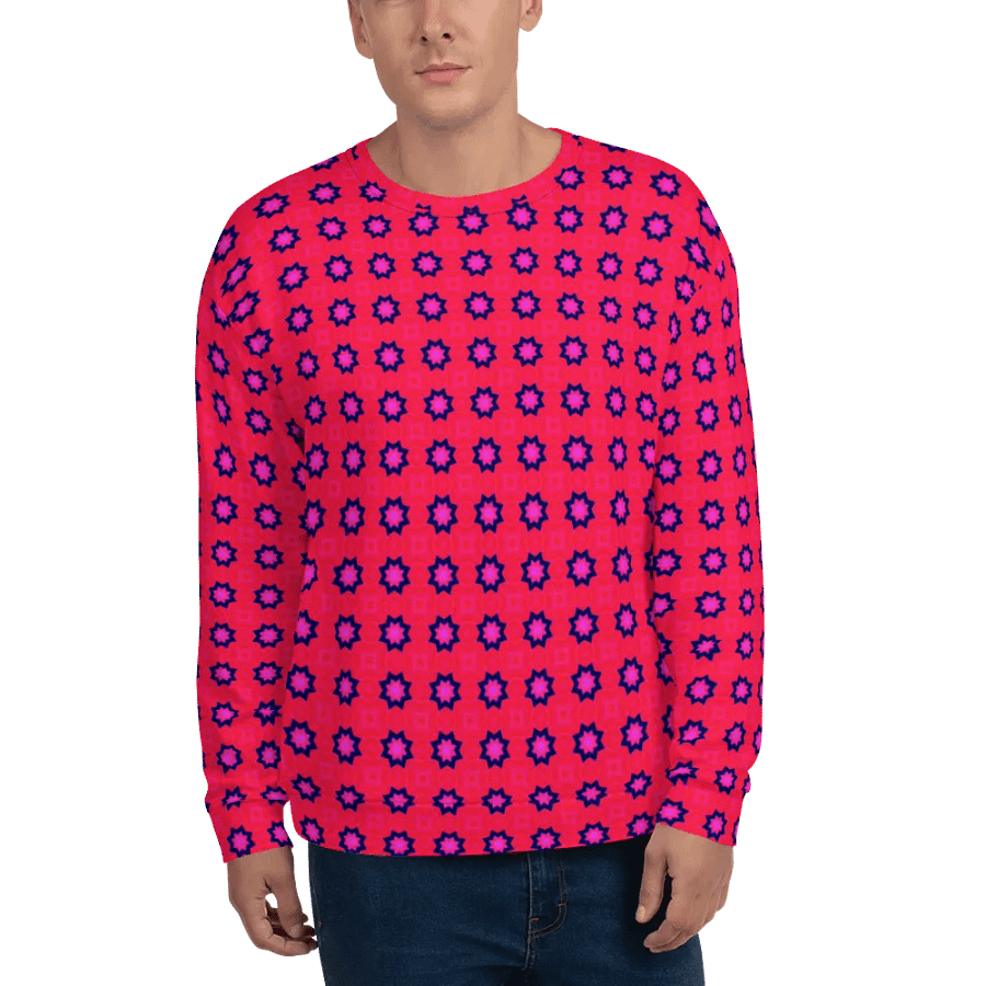 Abstract Red Unisex All Over Print Sweatshirt product image (4)