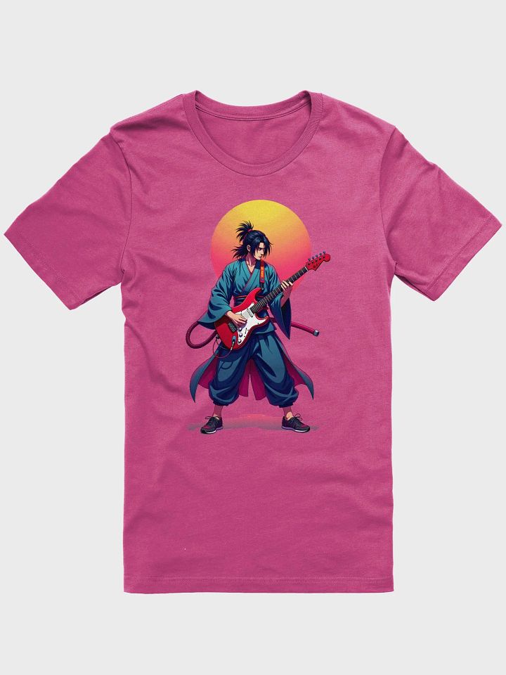 Synthwave Samurai Guitarist Design T-shirt product image (1)
