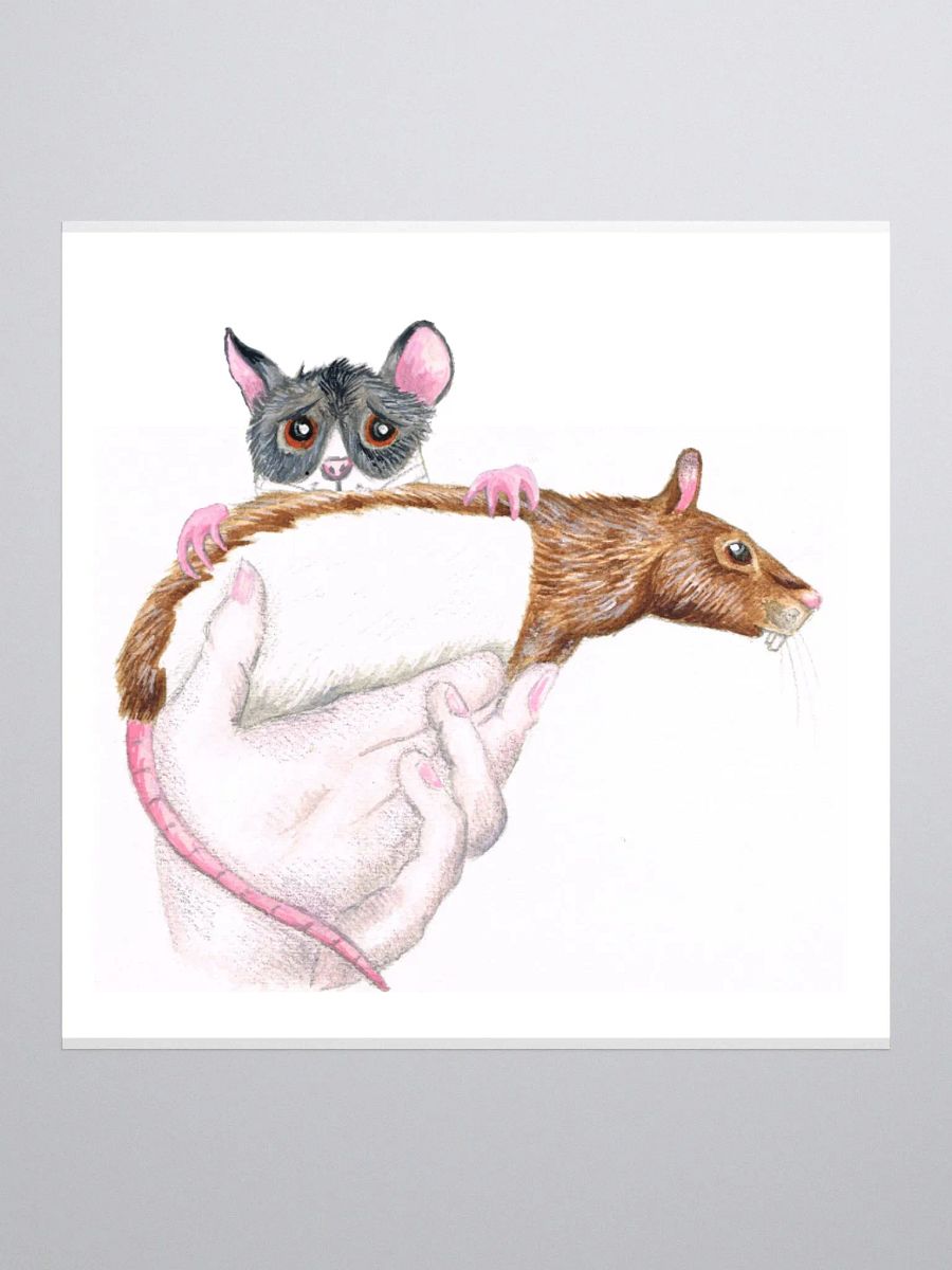 Cyrus rat hiding behind Torben rat sticker product image (3)