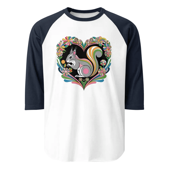 Whimsical Squirrel Heart Raglan Tee product image (1)