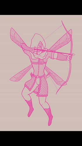 Another WIP shot from my new commission menu. This time it's my (D&D) Fairy Ranger (Gloomstalker) taking aim. 

#promo #artsk...