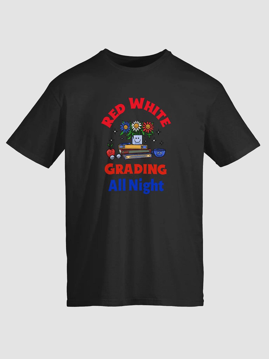Red White Grading All Night T-Shirt product image (2)