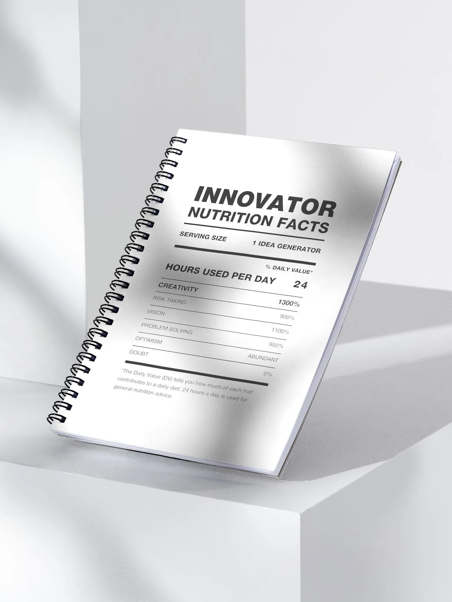 INNOVATOR Nutrition Facts Notebook product image (3)