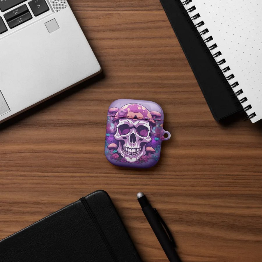 Psychedelic Mushroom Skull AirPods® Case product image (10)
