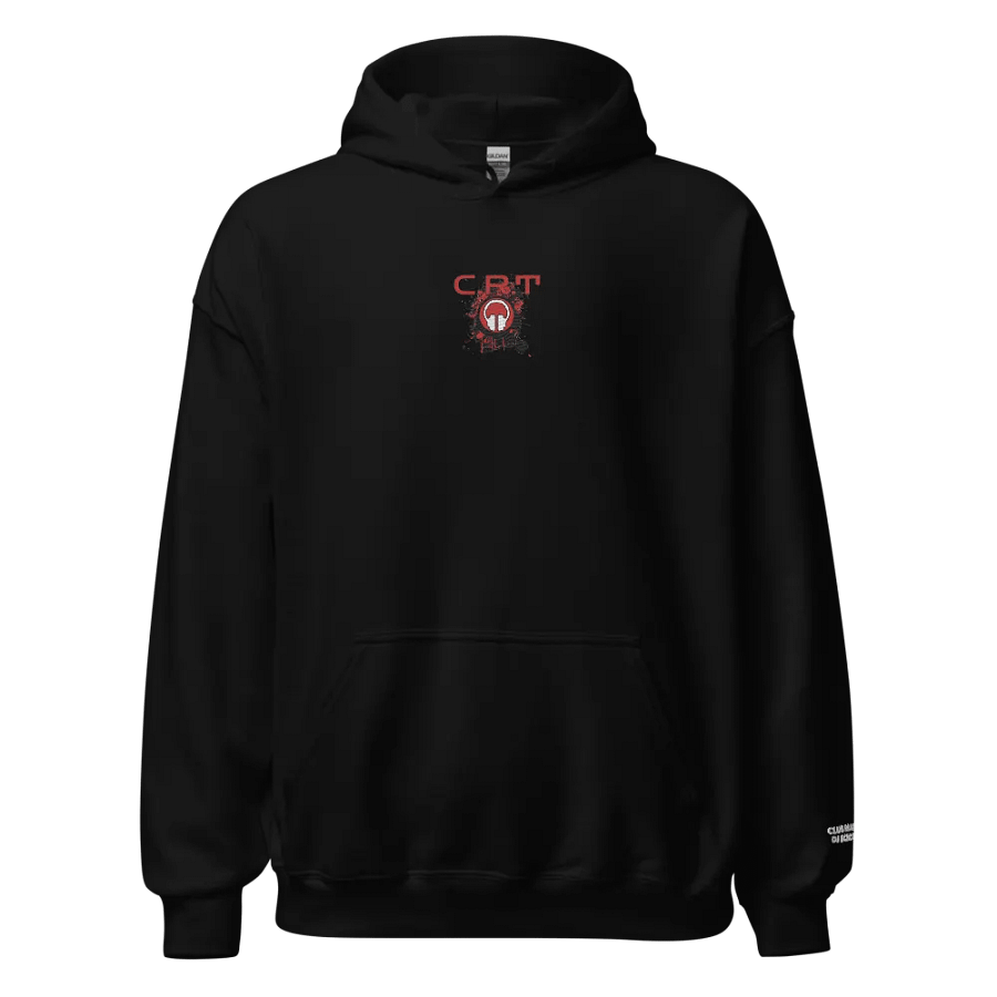 CRT Paint Splatter Headphones Centre Embroidered Gildan® Classic Hoodie product image (1)