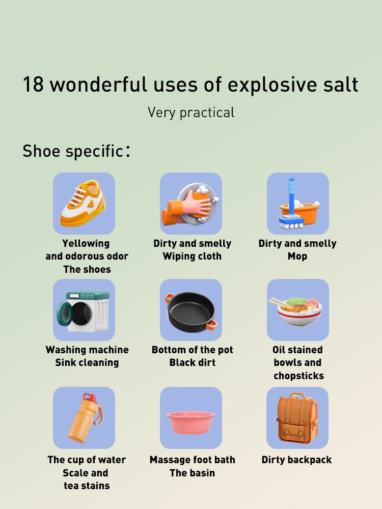 ACTIVE OXYGEN PURIFICATION EXPLOSIVE SALT Stain Removal and Whitening Odor Removal 600g product image (6)