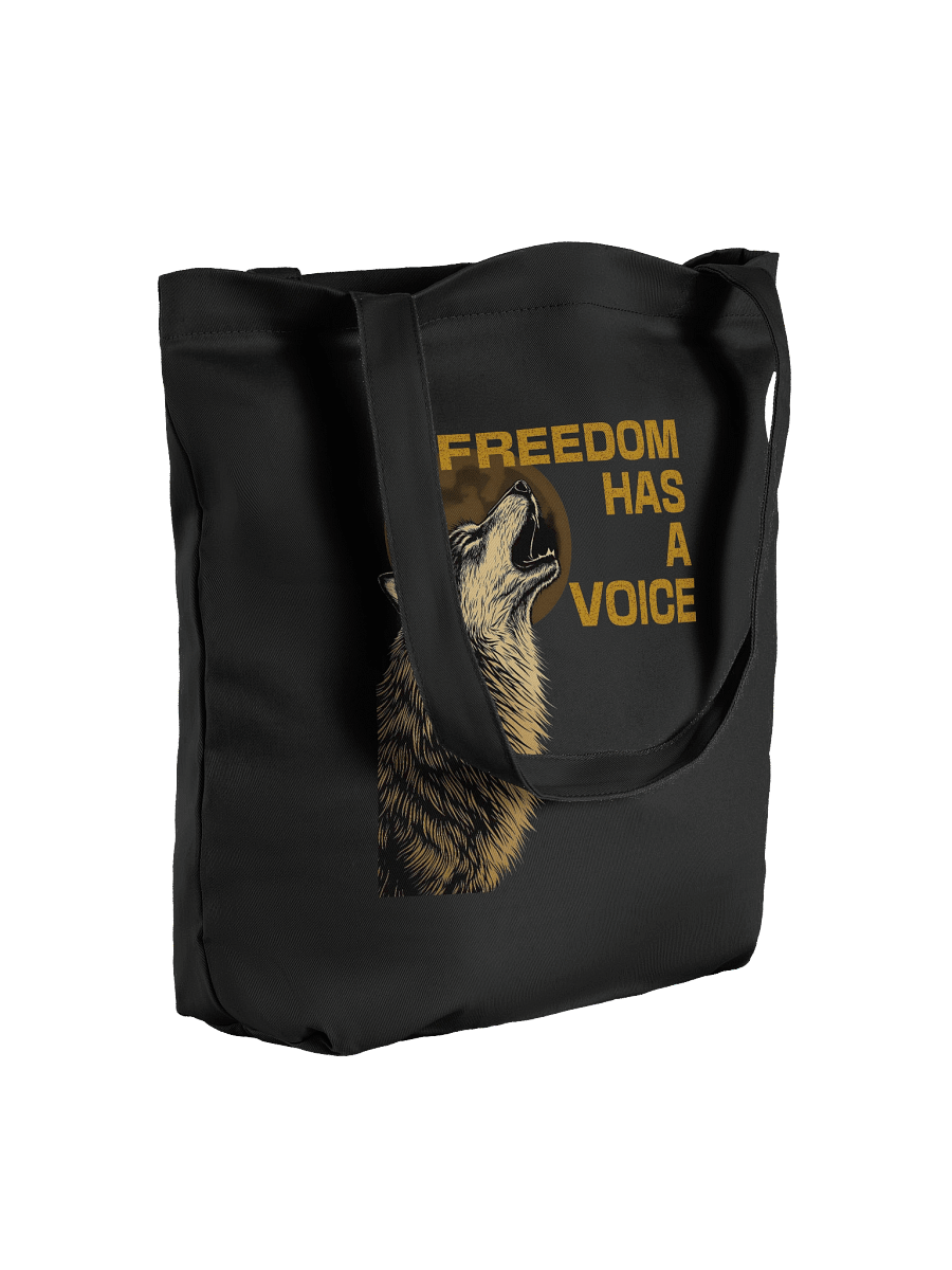 Freedom Has a Voice Howling Wolf – Organic Cotton Tote Bag (Standard) product image (4)