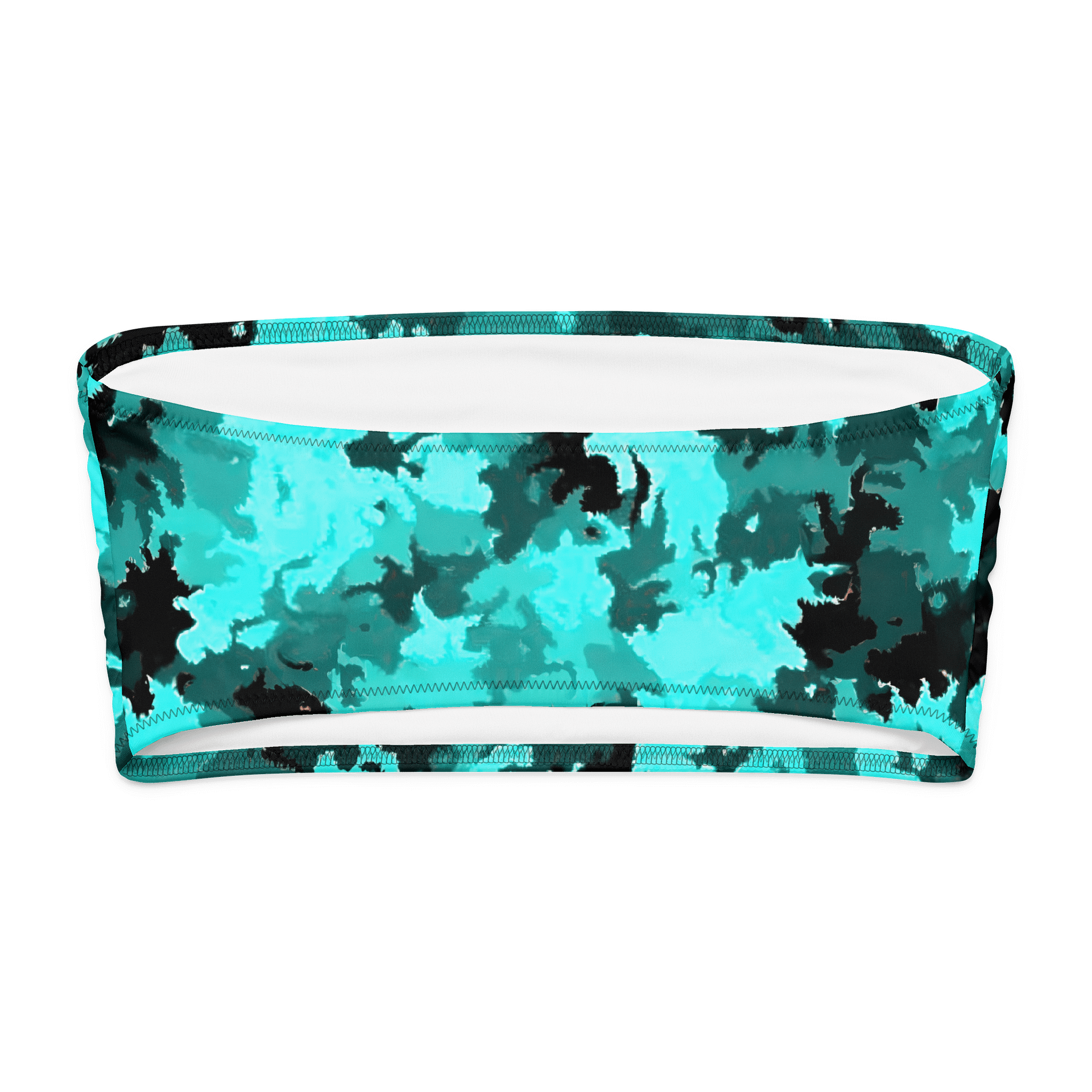 Teal Camo All-Over Bandeau Bikini product image (7)