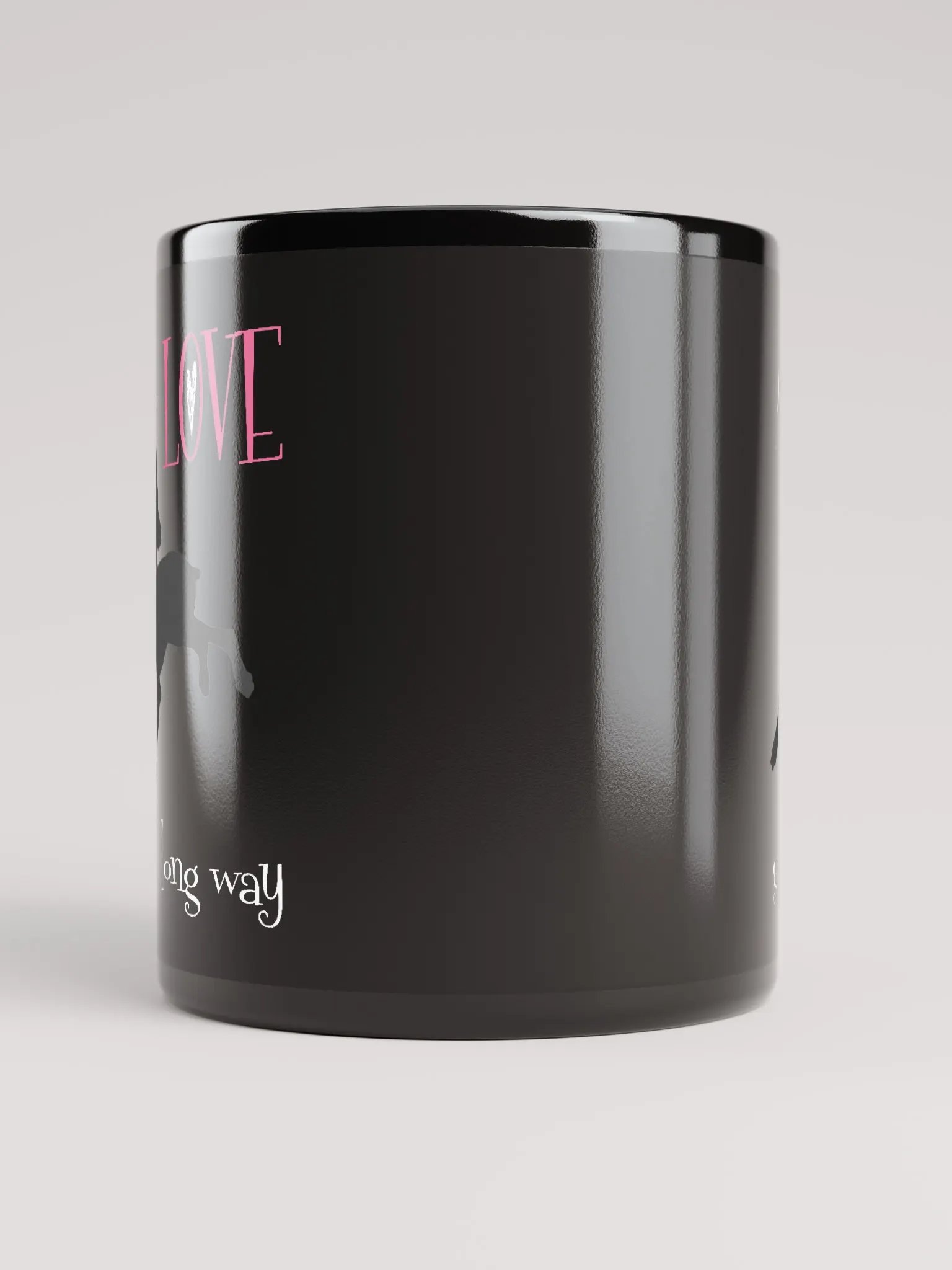 A little Love goes a long way, black glossy Mug product image (10)