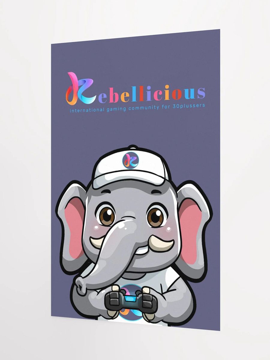 Rebellicious Gamer Rebelphant Poster product image (3)