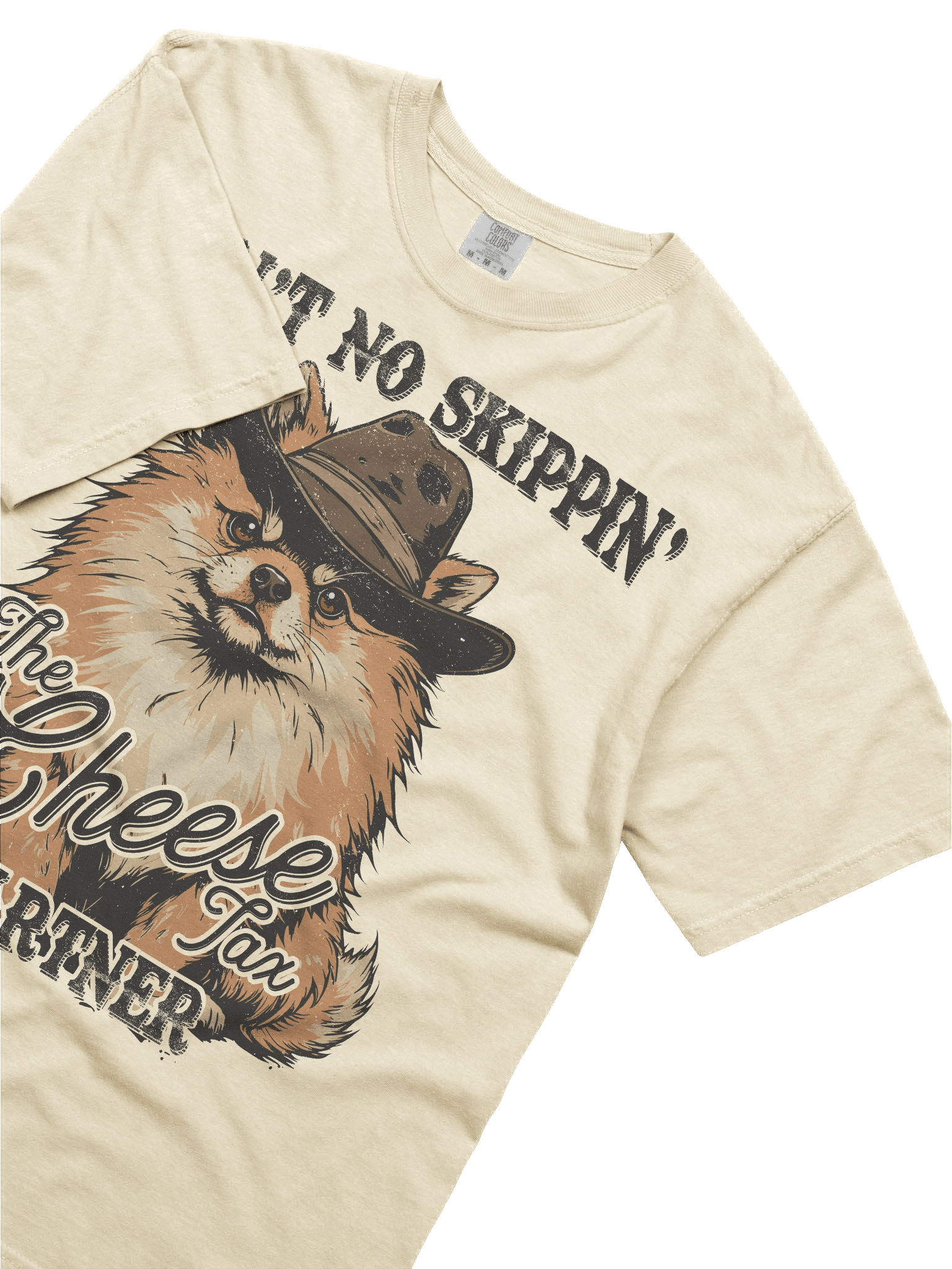 Funny Cheese Tax Sheriff Pomeranian Heavy Weight T-shirt product image (1)