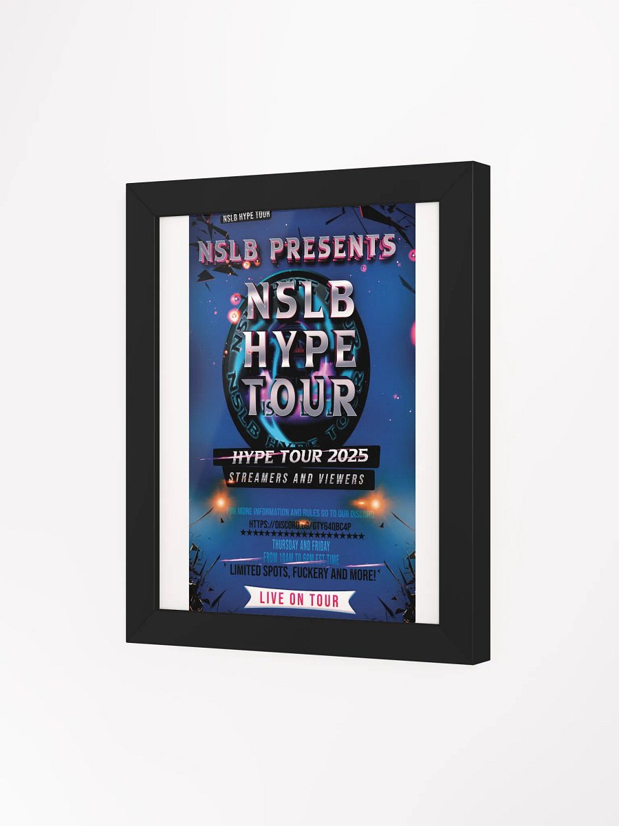 NSLB Hype Tour Wood Framed Matte Poster product image (28)