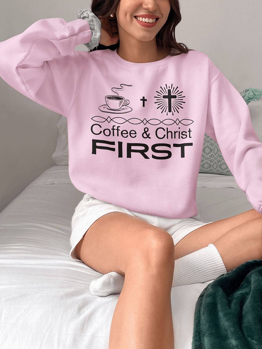 Coffee & Christ First Christian Faith Gildan Sweater product image (1)
