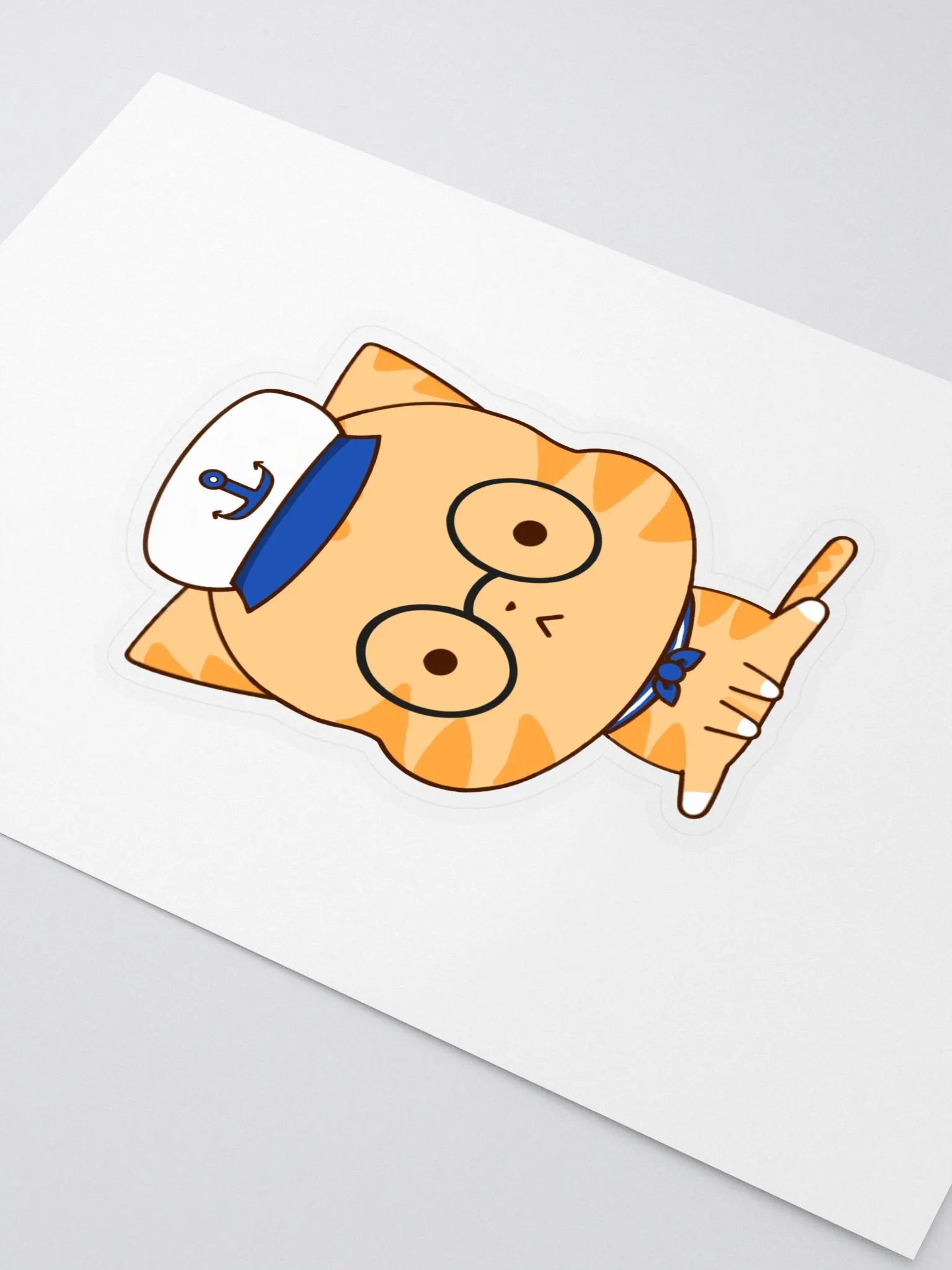 Captain Whiskers: The Nautical Qutie Cat Sticker product image (2)