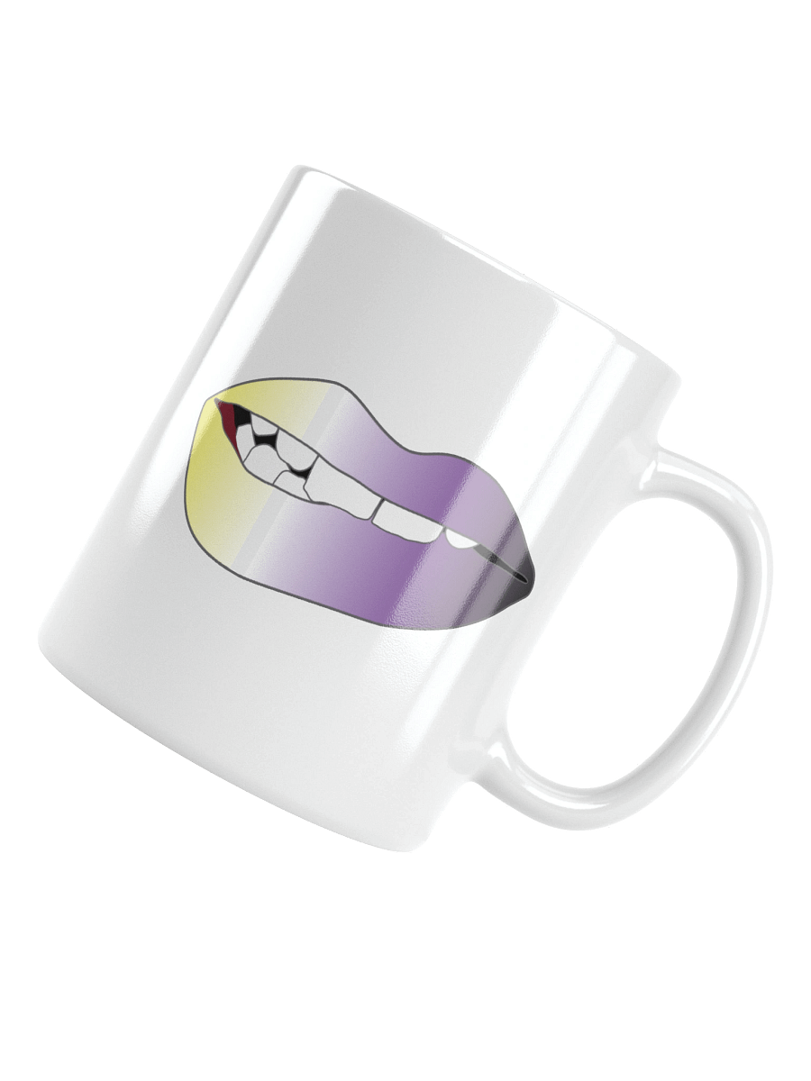 Non-binary Pride Gradient Biting Lips Mug product image (4)