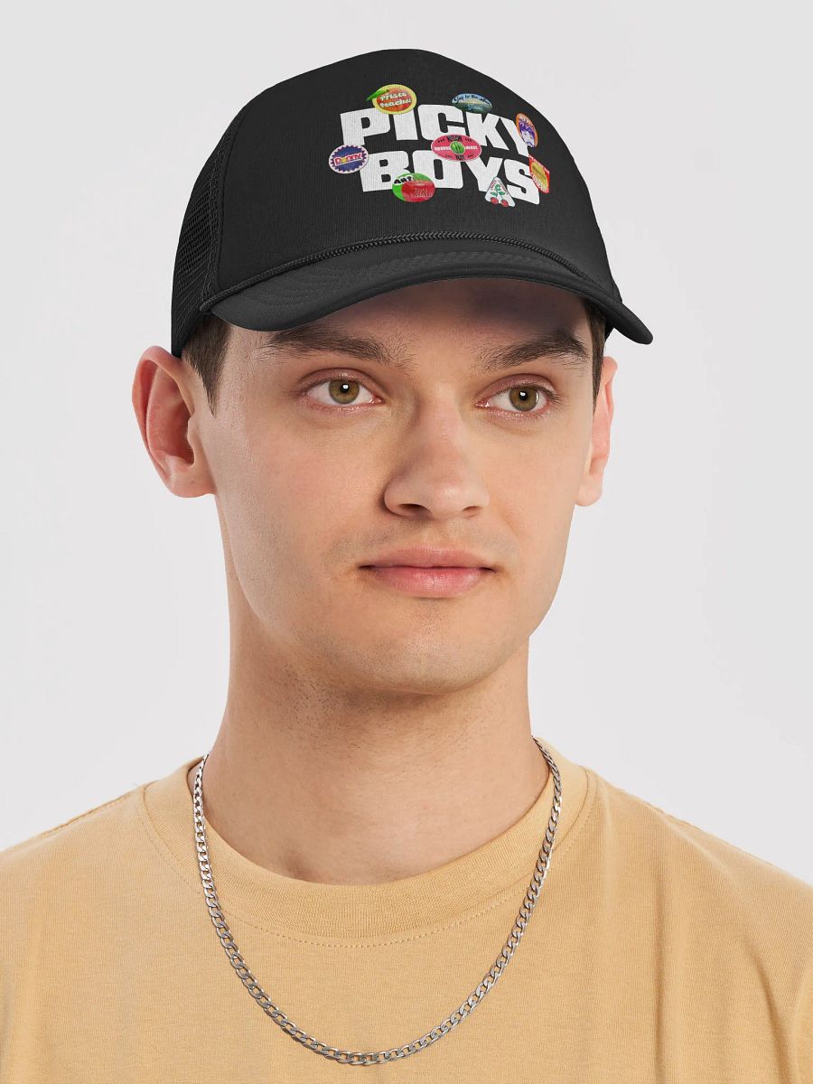 Fruit Stickers Trucker Hat (White) product image (5)