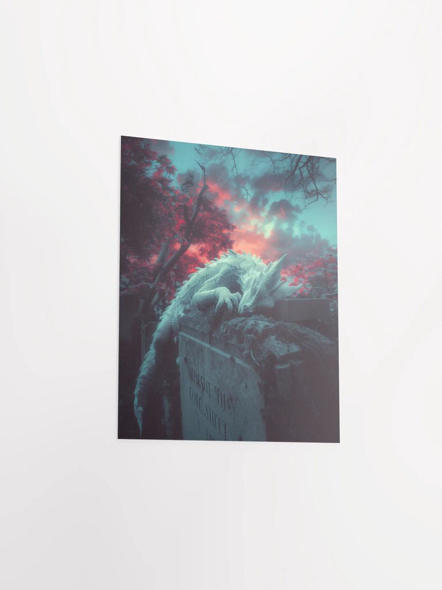 White dragon on a tomb - Poster product image (3)