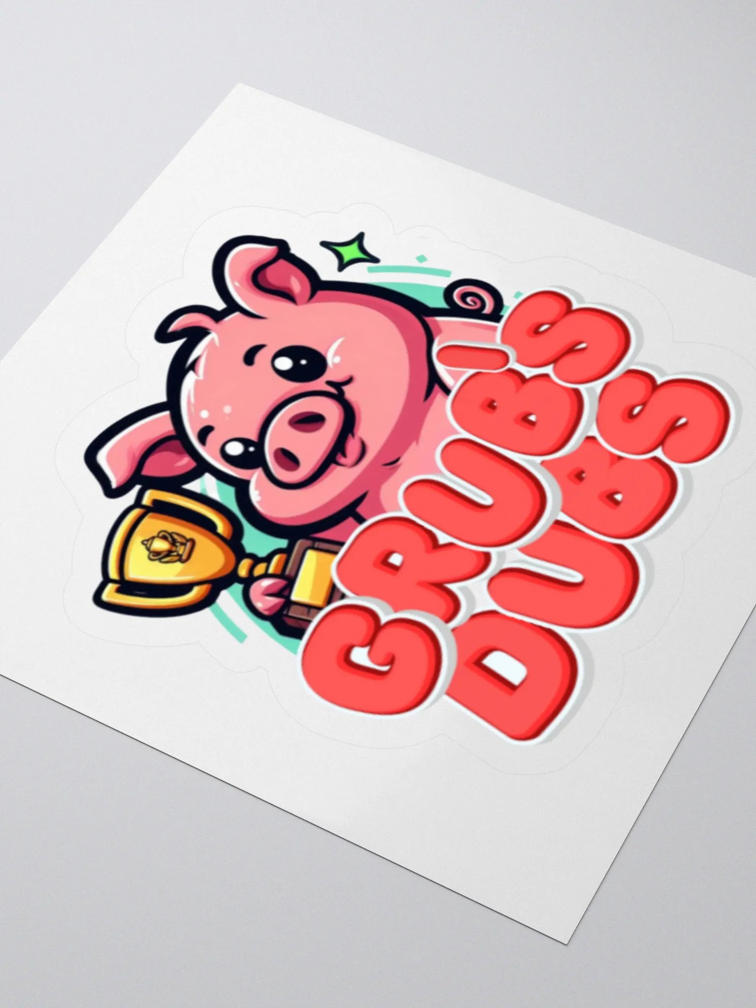 GRUB'S DUBS Trophy Pig Kiss Cut Stickers product image (10)