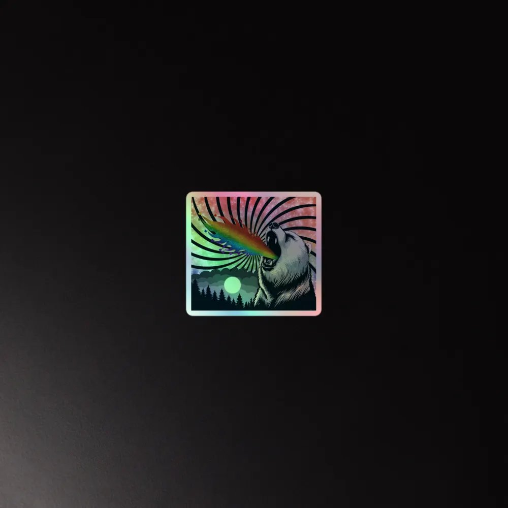 Pride Bear Holographic Sticker product image (4)