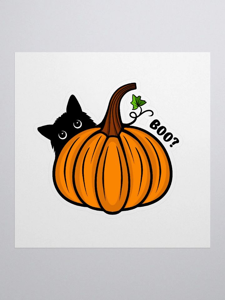 Kitty with a Pumpkin Sticker product image (1)