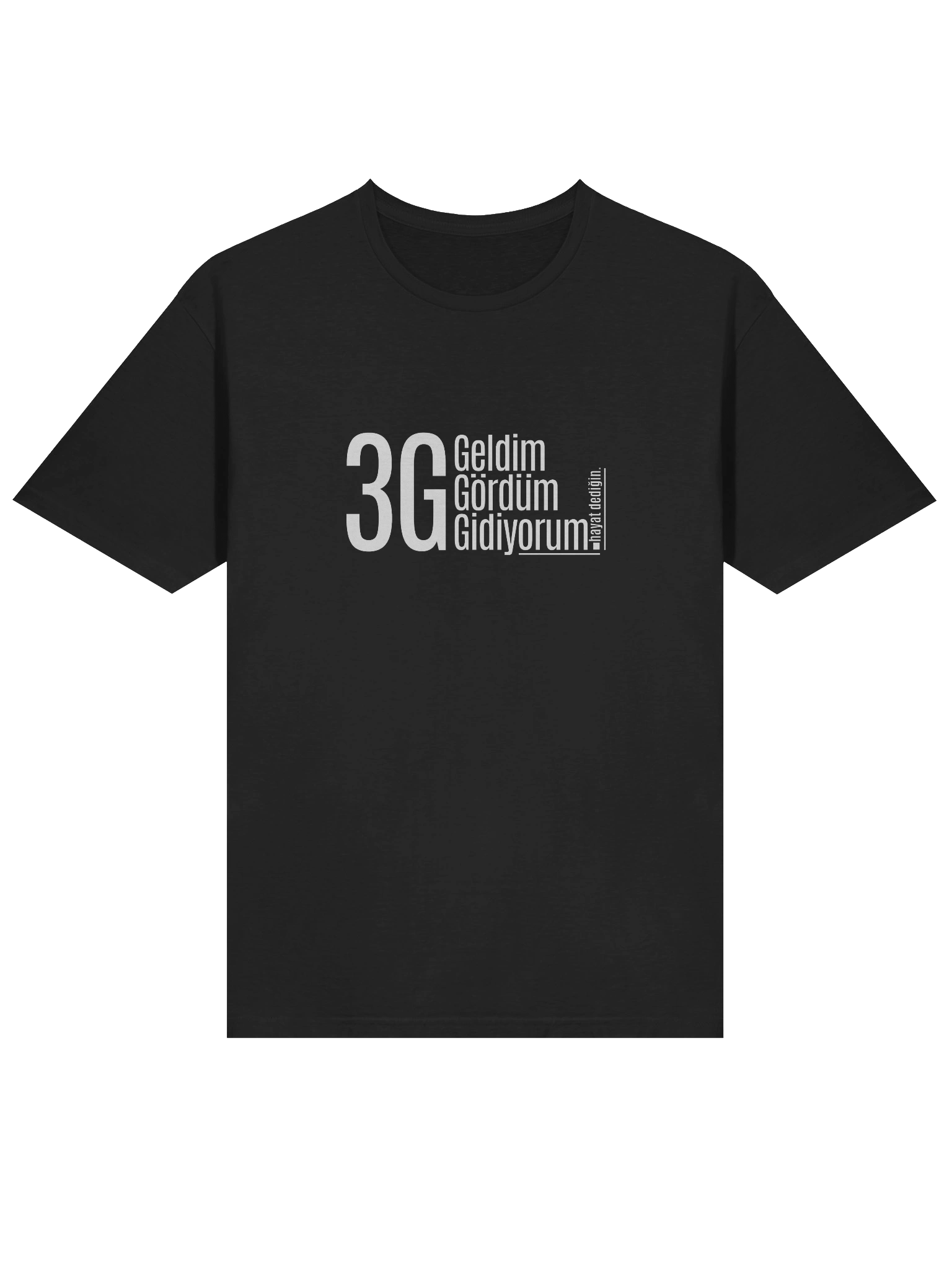 3G Minimalist Felsefe: "Geldim Gördüm Gidiyorum" Türkçe Tasarımlı Gildan Softstyle Unisex Yumuşak Tişört product image (3)