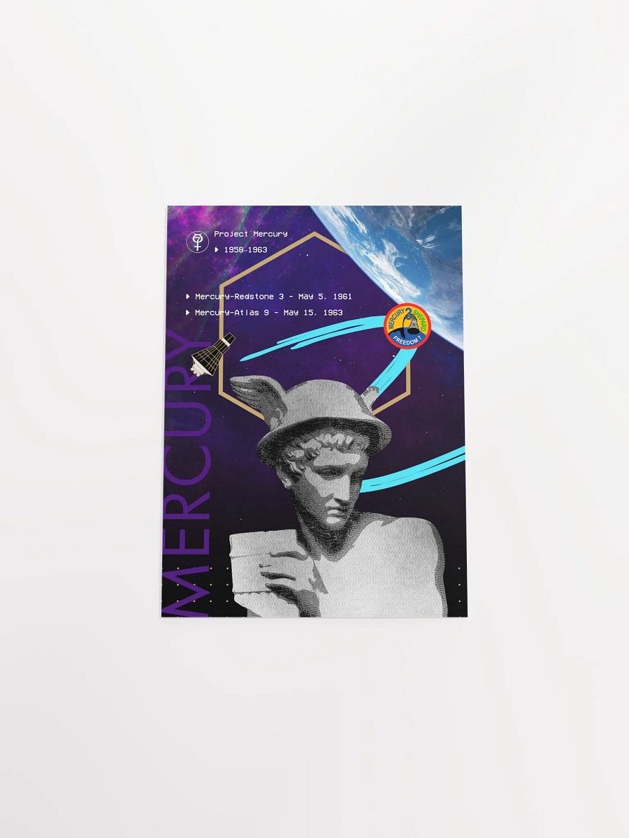 Synthwave NASA Project Mercury (1958–1963) [synthwave/vaporwave/retrowave] — space poster, retrowave poster, neon poster, aesthetic poster product image (9)