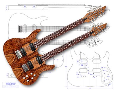 Echo Double Neck Electric Guitar Plan product image (1)