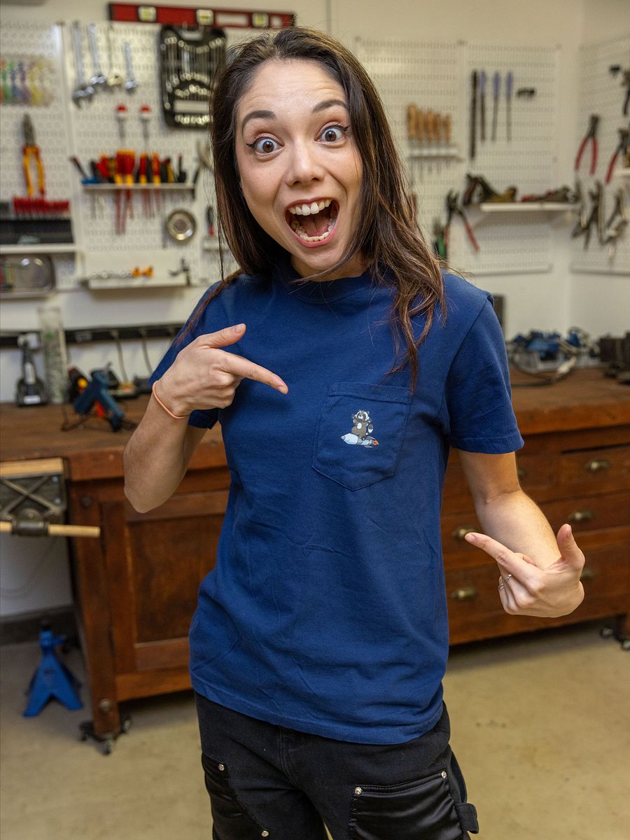 Raccoon on a Rocket on a Pocket Tee product image (1)
