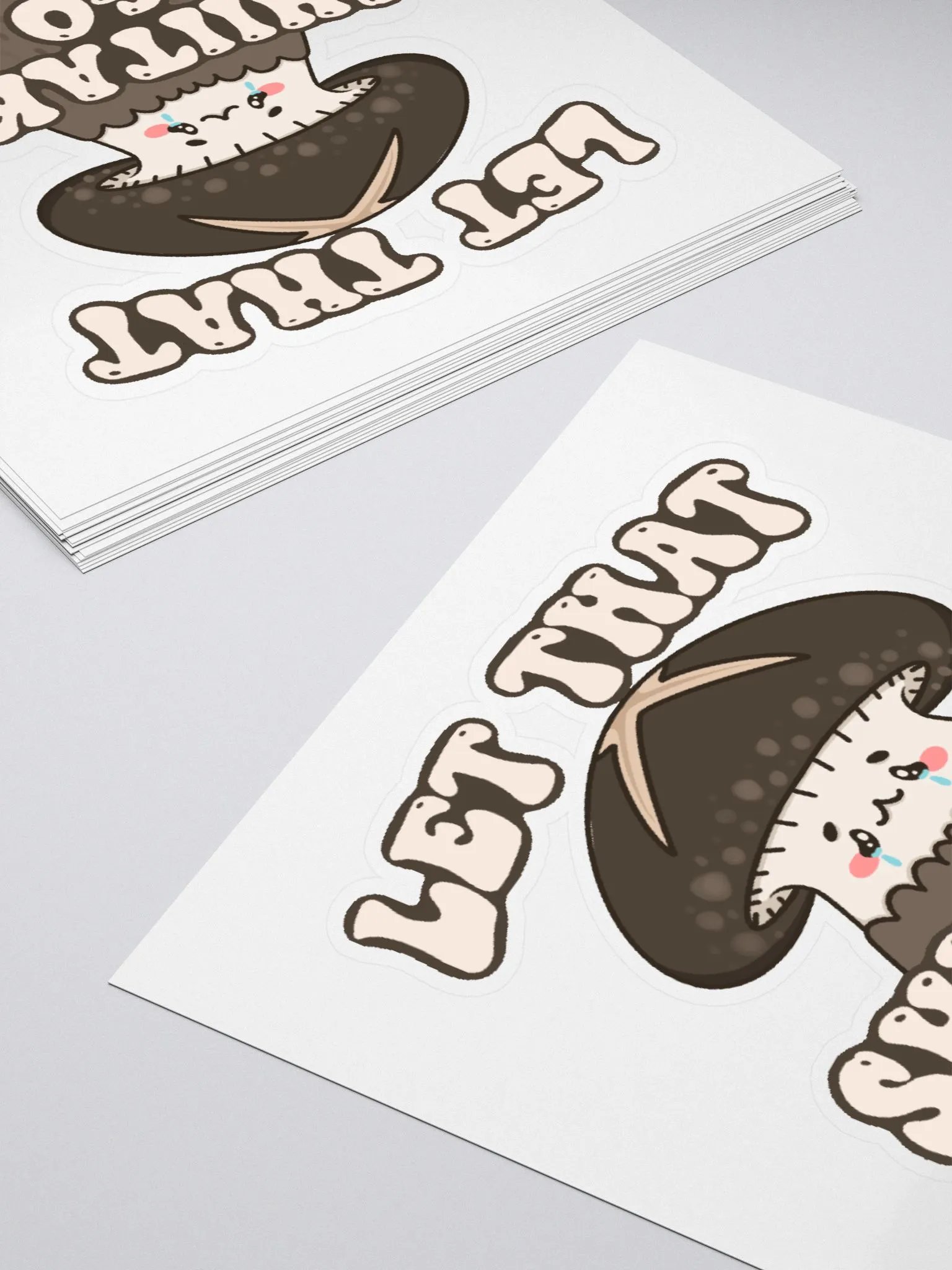 Let That Shiitake Go Kiss Cut Sticker product image (4)