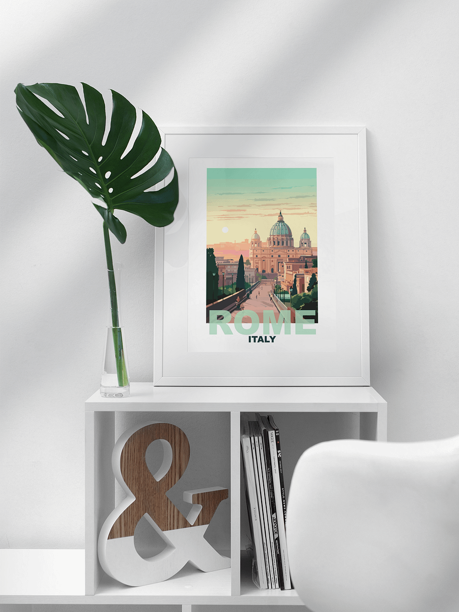 St. Peter's Basilica Vatican Cityscape, Rome Italy Sunset Poster, Historical Architecture Print, Italian Culture Wall Art, Travel Decor product image (3)