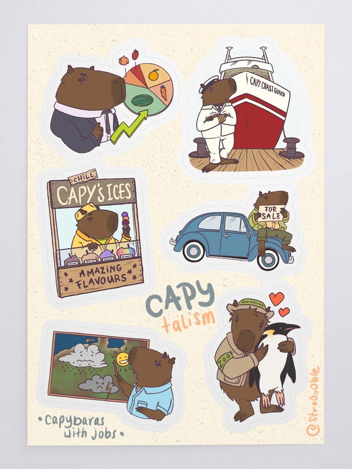 sticker sheet : CAPYtalism product image (1)