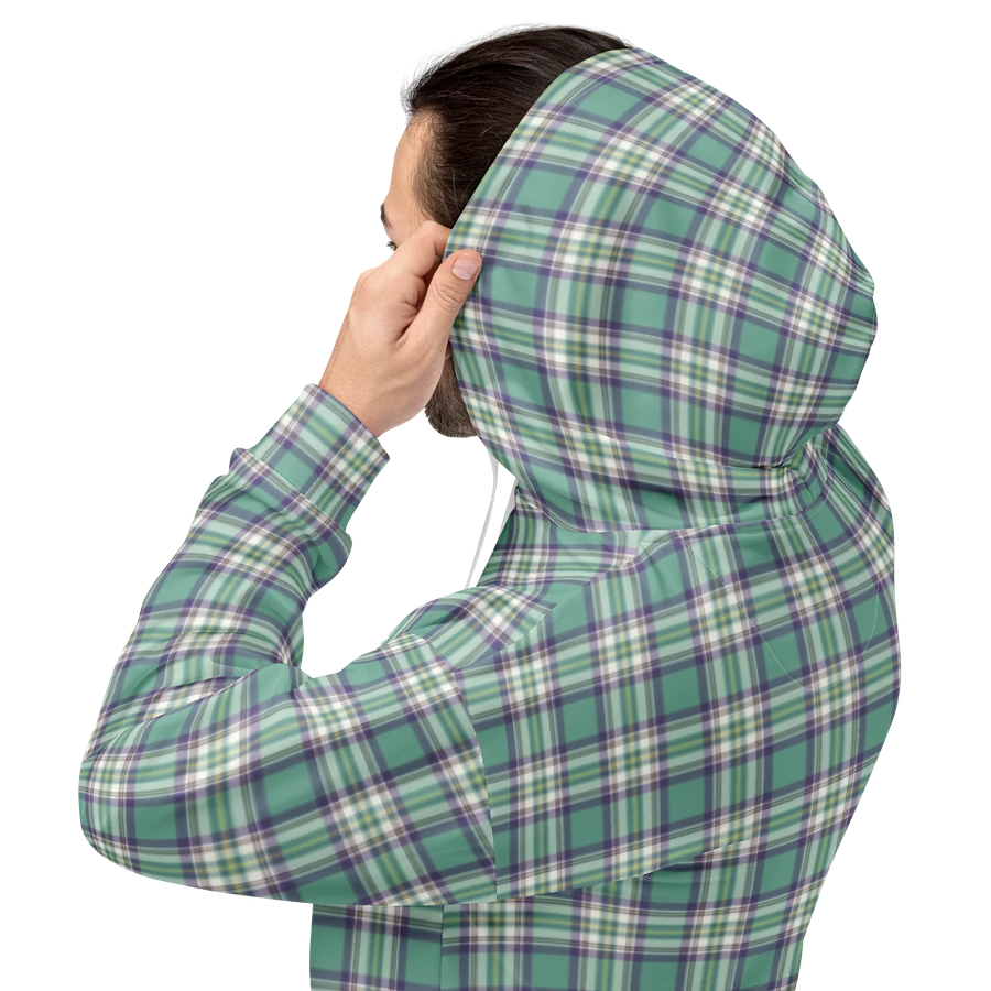 Light Green, Purple, and Yellow Plaid Hoodie product image (8)