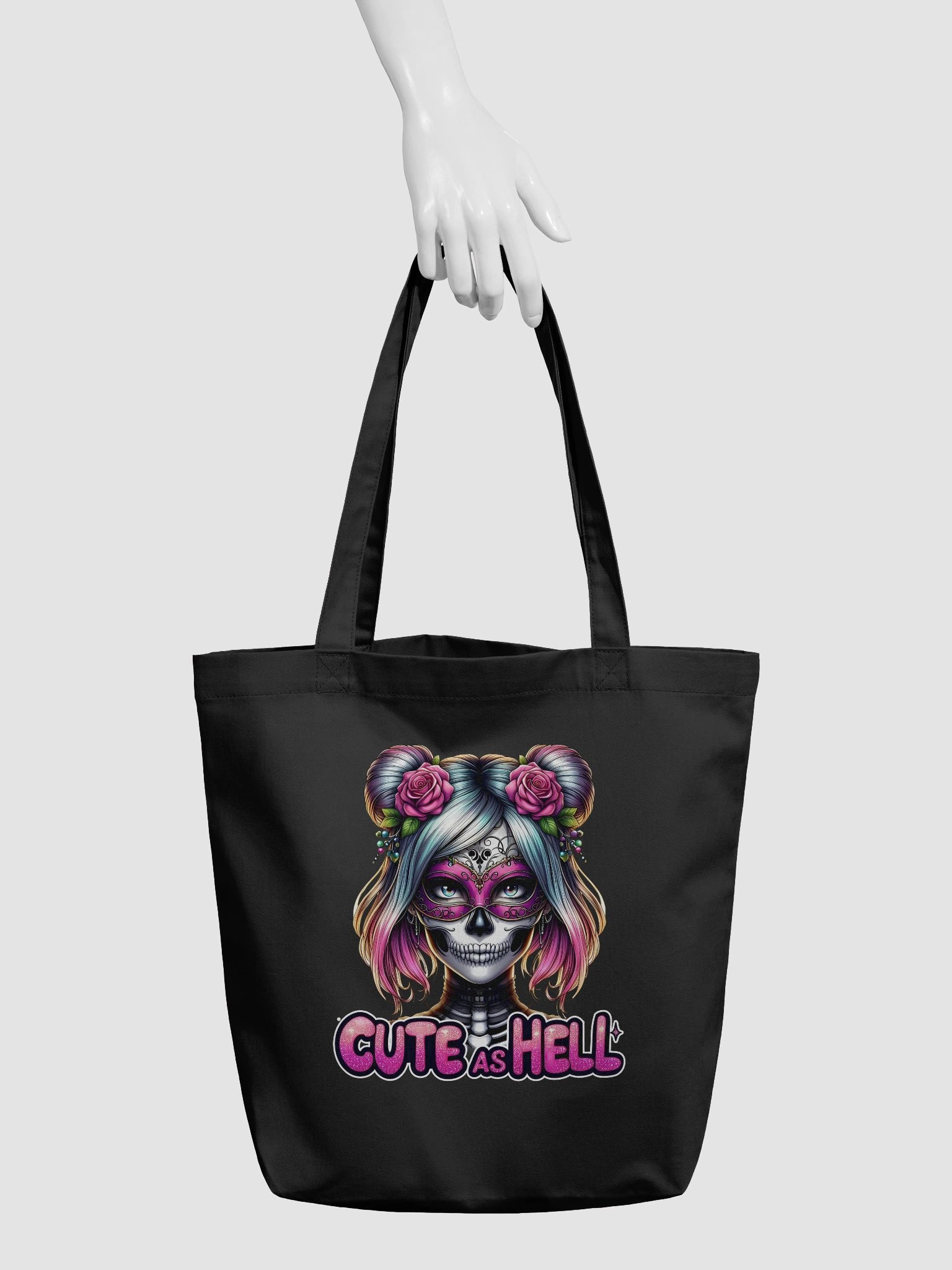 Cute as Hell Skull Tote Bag product image (3)