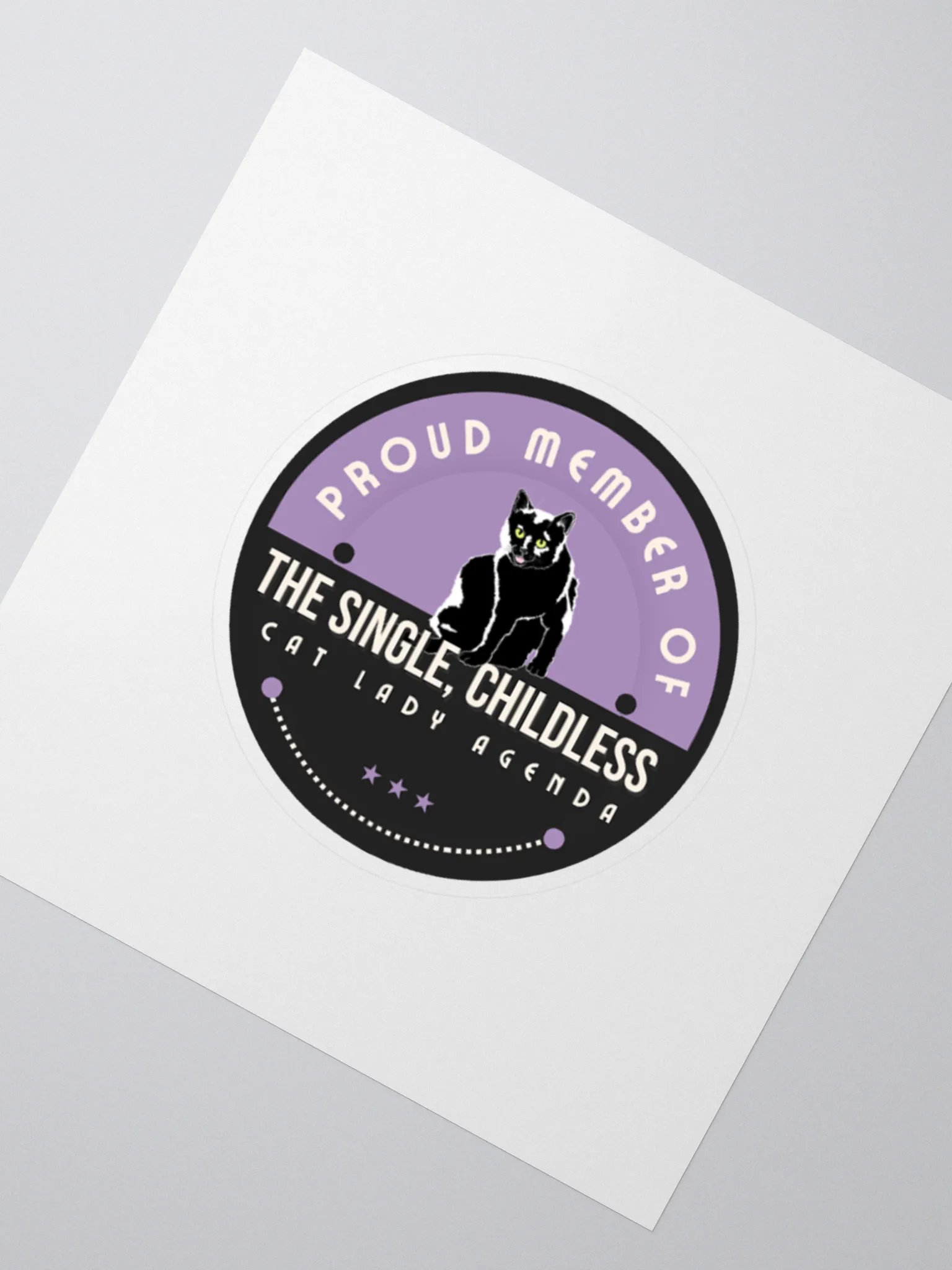 Proud Member of the Single, Childless Cat Lady Agenda Sticker product image (4)