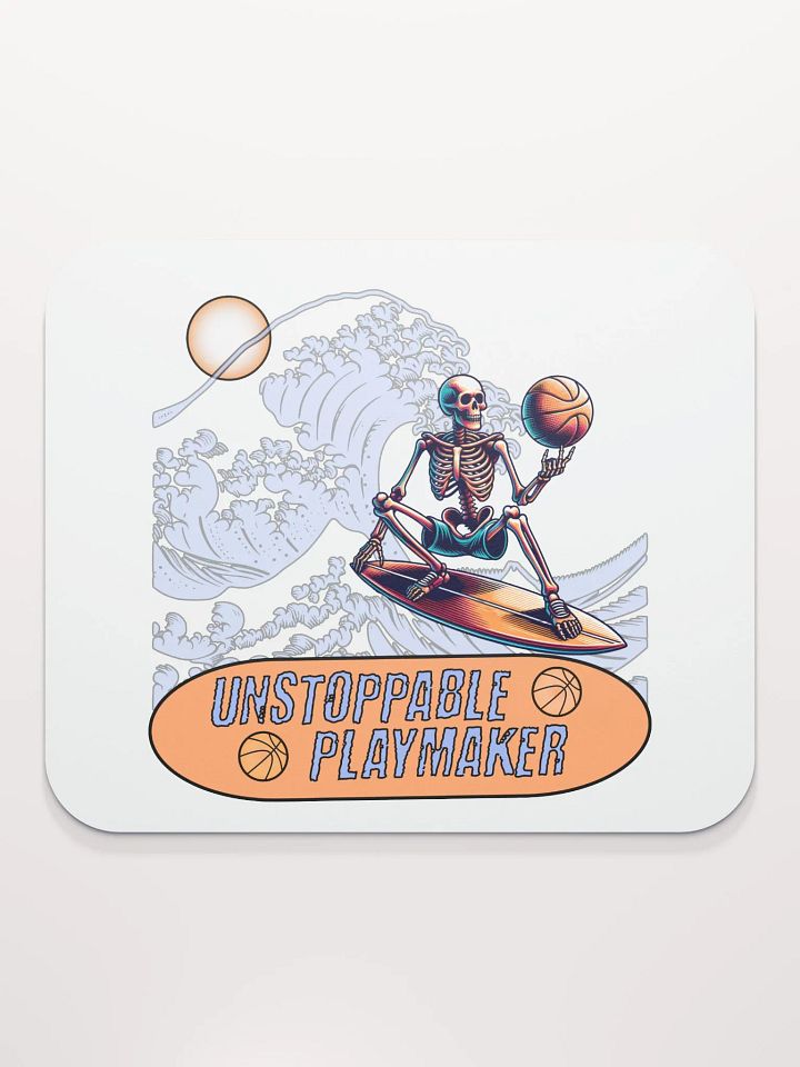 Unstoppable Playmaker Skeleton Basketball Surfer Mouse Pad product image (2)