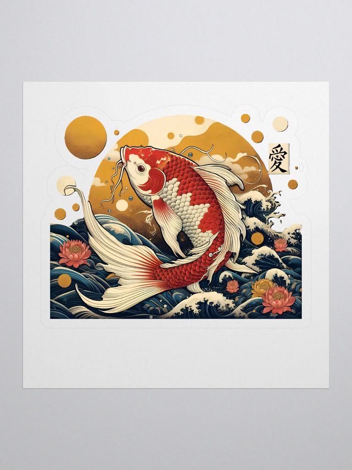 Koi Fish Serenity Kiss Cut Stickers product image (1)
