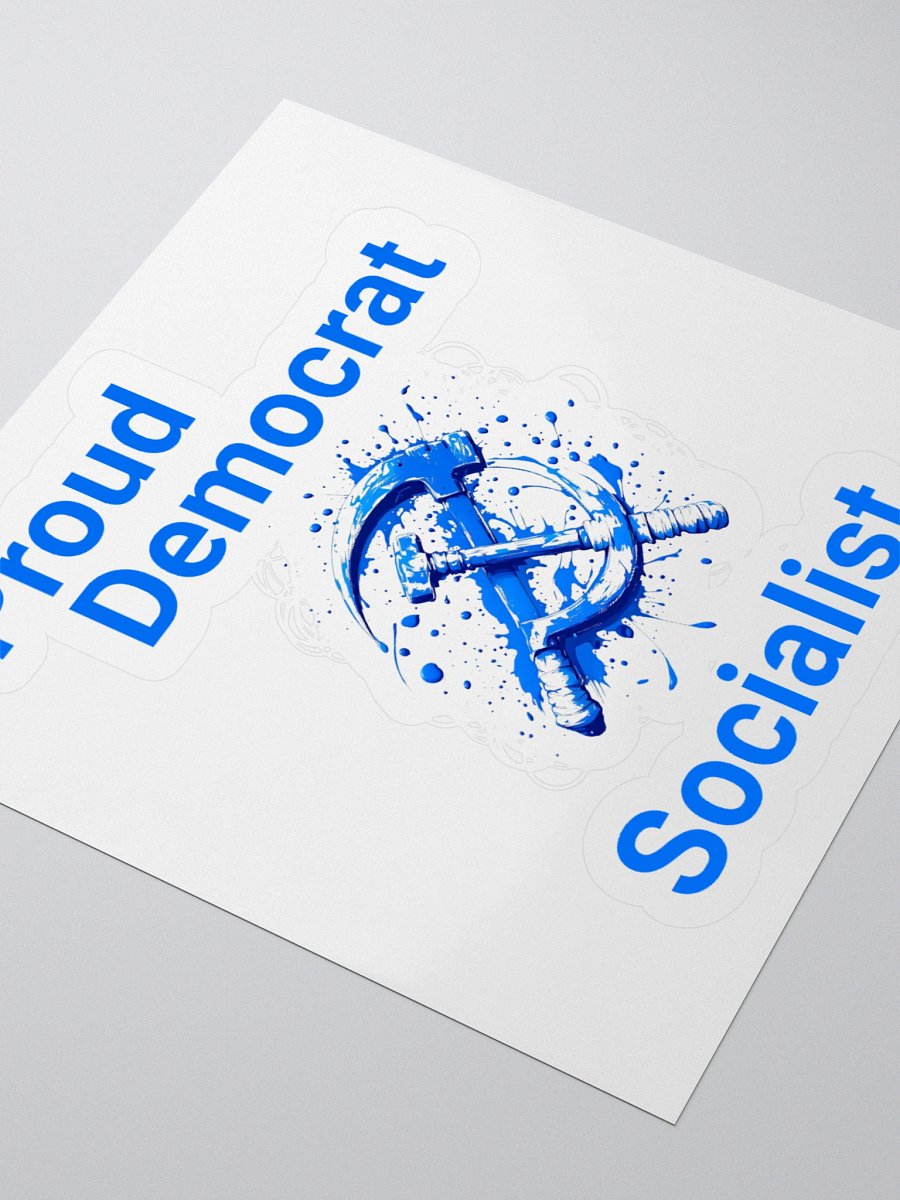 Proud Democrat Socialist Bold Identity Sticker (A) product image (8)