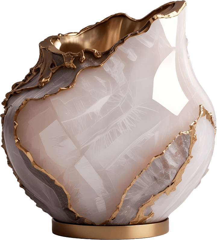 Lustrous Bloom – Crystal Elegance Vase PNG product image (1)