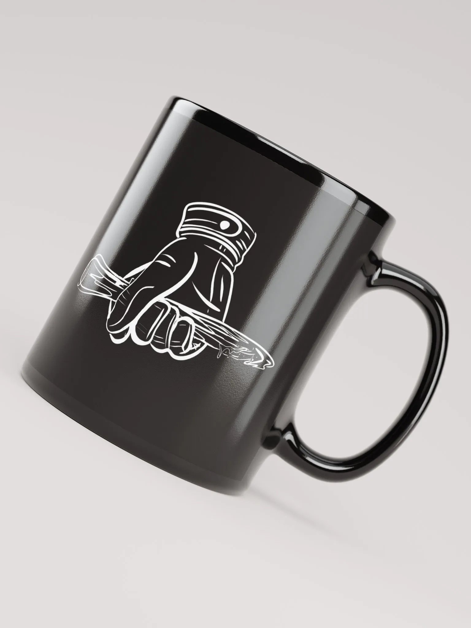 Glove & Icicle Black Mug product image (7)