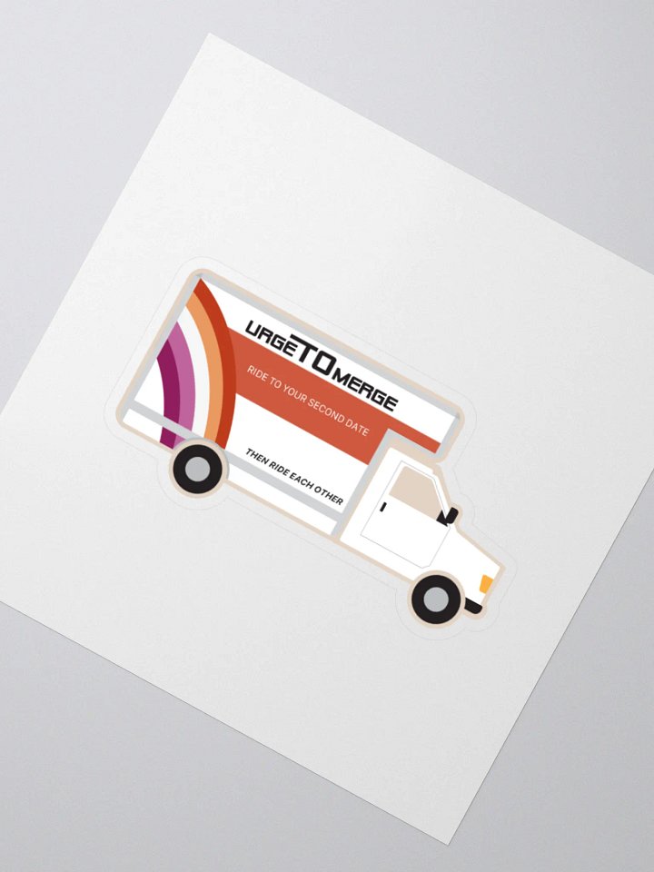 Urge to Merge Sticker | Funny Lesbian Art product image (2)