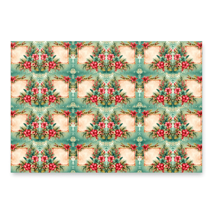 Nostalgic Tropical Christmas Wrapping Paper product image (1)