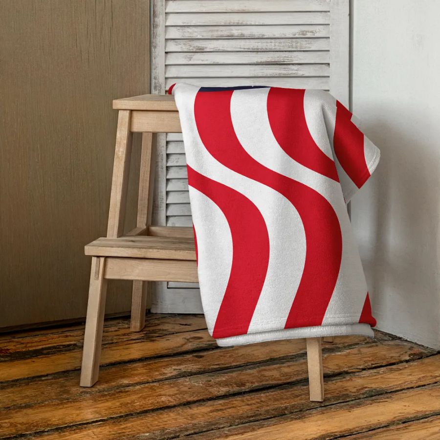 Patriotic Stars & Stripes Sublimated Towel product image (4)