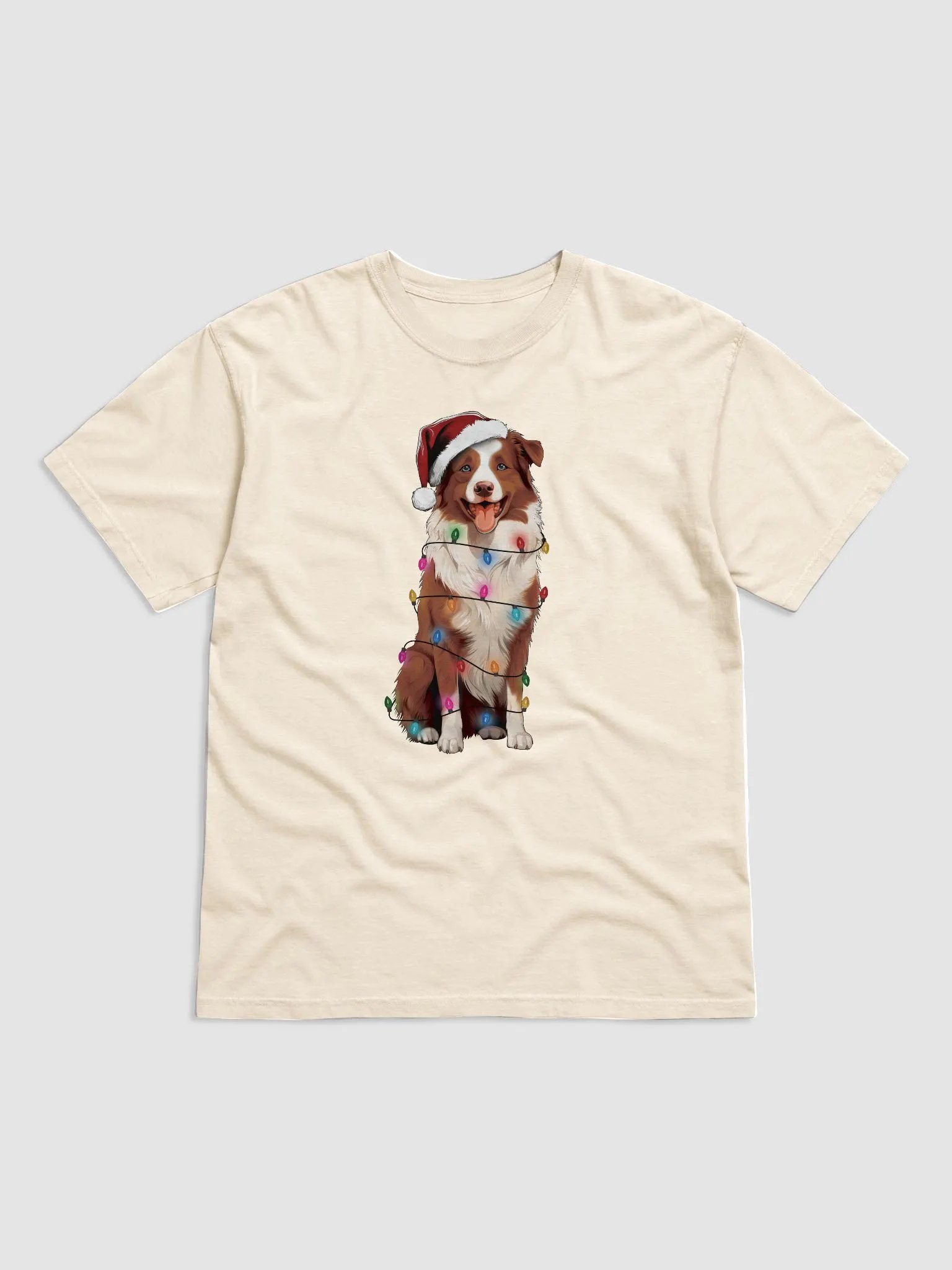 Funny Australian Shepherd(Red Tricolor) Christmas T-Shirt product image (19)